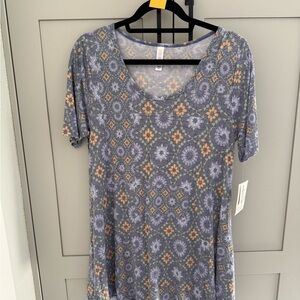 LuLaRoe Perfect T (Short Sleeve Top with Geometric Floral Design)